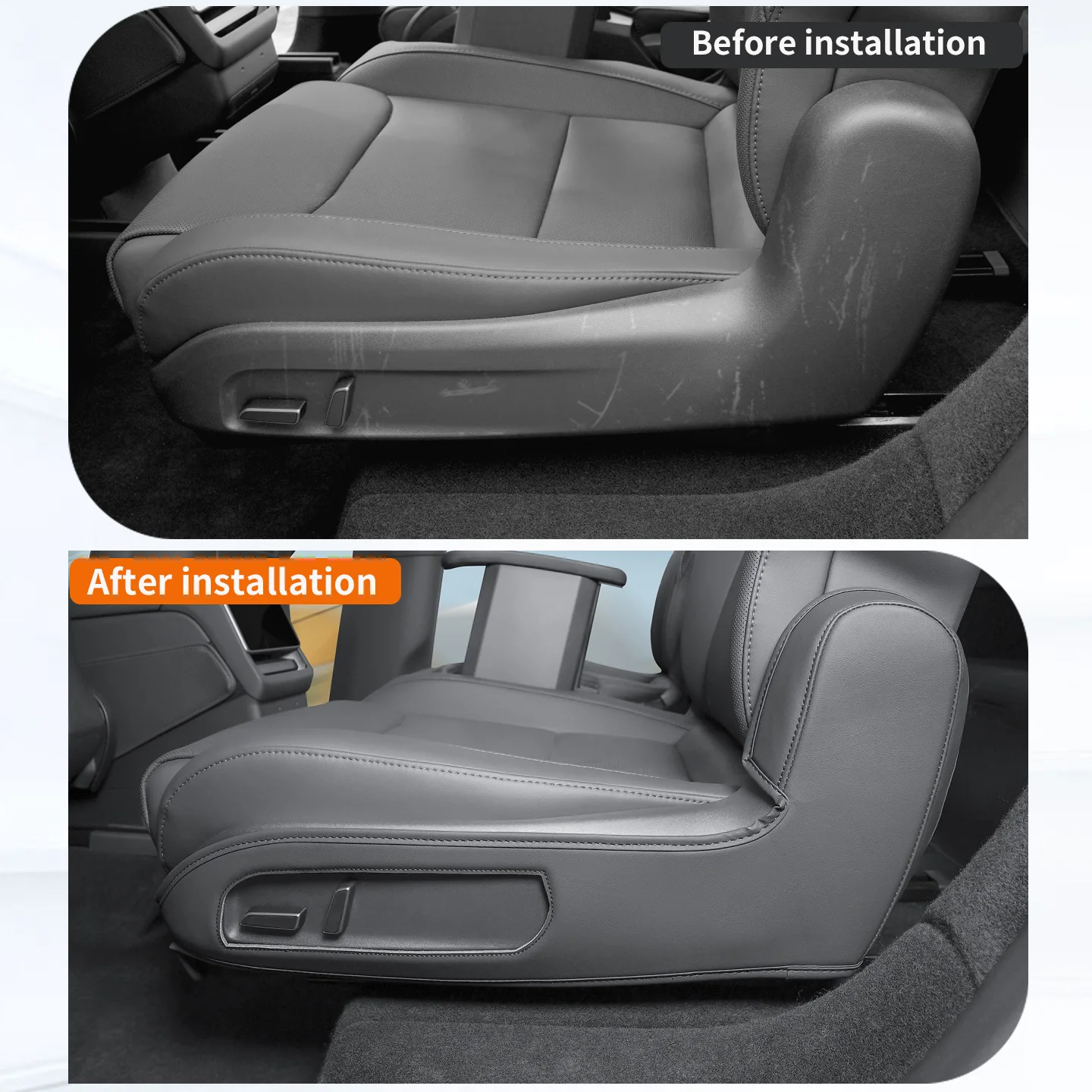 

4PCS For 6-seater Tesla Model YL second row seat side protection pad, Model Y L seat corner guard kick pad