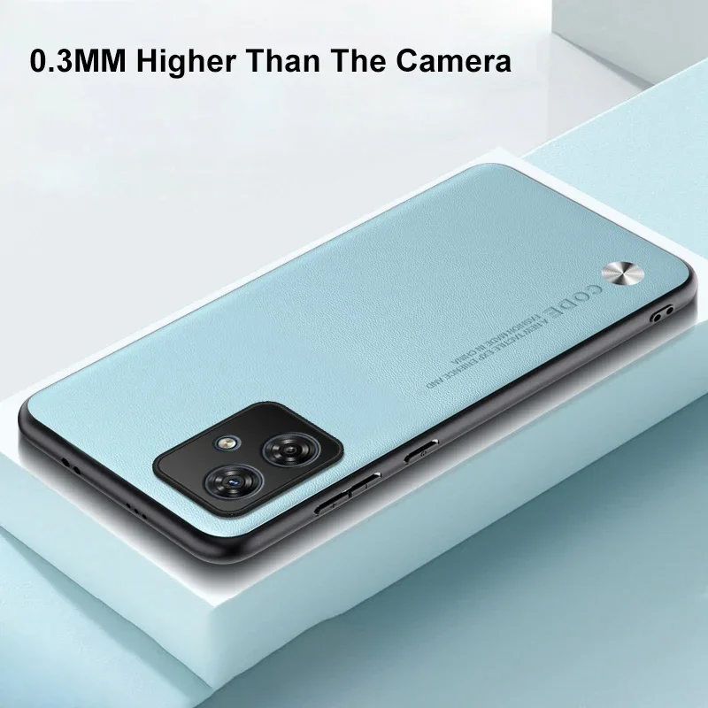 For Motorola Moto G84 G54 5G Luxury PU Leather Case For Motorola G54 Back Cover Matte Silicone Shockproof Protection Phone Case