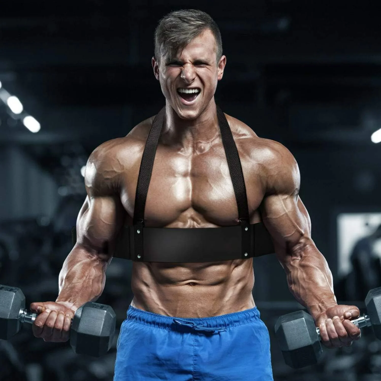 

Heavy Duty Arm Blaster for Biceps and Triceps, Muscle Builder Isolator Bicep Curl Support, Strong Dumbbells Barbells for Strengt