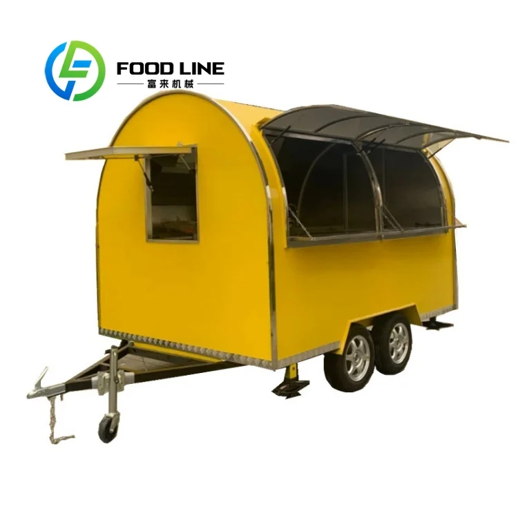 Food Trailer, Eye‑Catching Round Shape, Easy To Move And Park, Space‑Saving Layout, Ideal For Outdoor Commercial Stall Operation