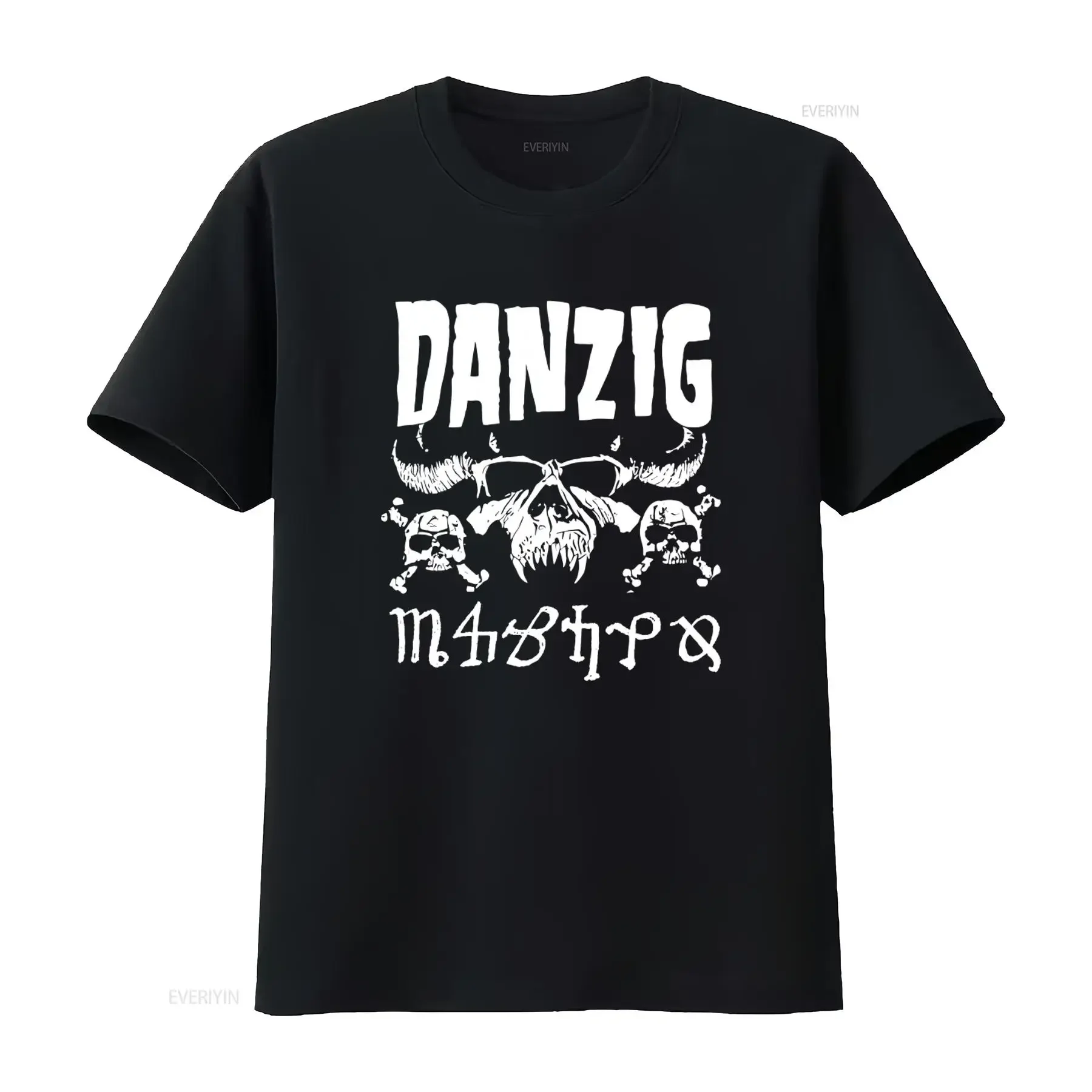 Danzig 1994 Tour Band T Shirt 90s Classic Style 2 Sided Reprint Skull Design H9388 vintage Washed fashion graphic Stretched