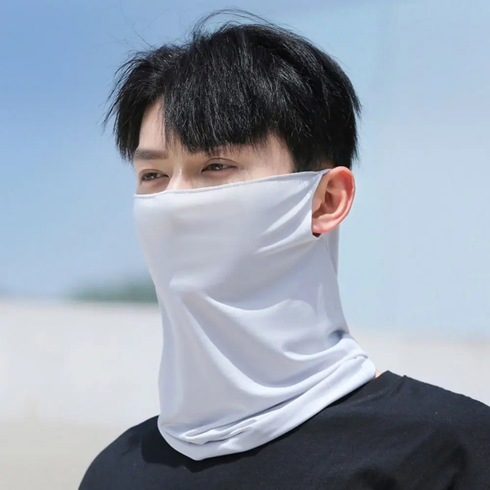 

Anti-UV Breathable lce Silk Bandana Elastic Hanging Ear Cycling Balaclava Headband Scarf Men Women