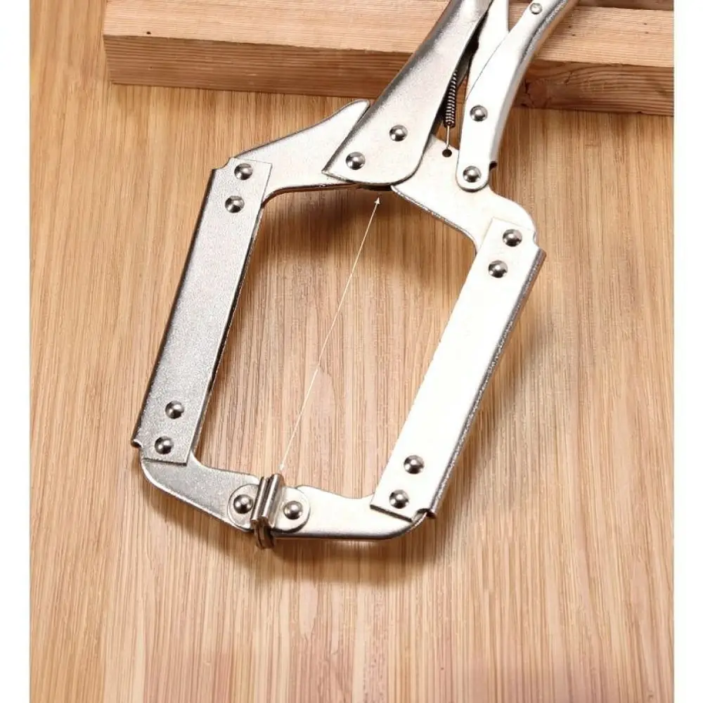 Heavy Duty Locking C Pliers Wide Mouth Steel Clamp Adjustable Pressure Manual Tool For Metalworking DIY