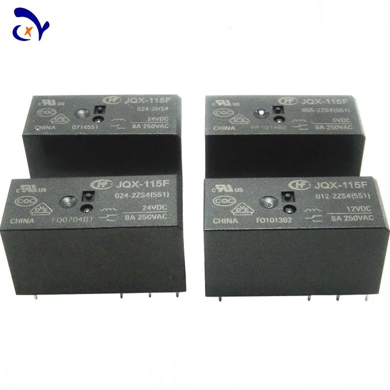 5PCS HONGFA Relays HF115F/JQX-115F-/005/012/024/-/1ZS1/1ZS3/1HS3/2HS4/2ZS4