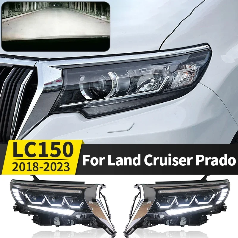 

For Toyota Land Cruiser Prado 150 LC150 2022 2021 2020 2019 2018 LED Headlight Assembly upgraded Modification Accessories kit
