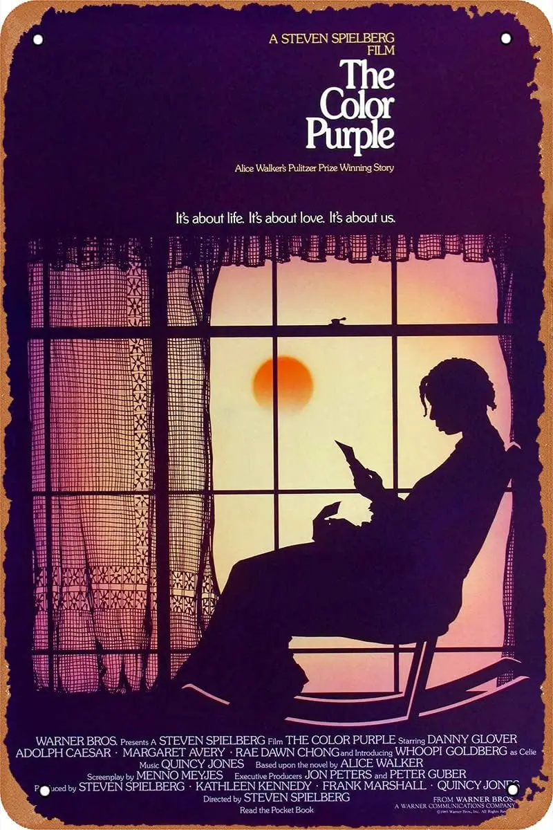 Movie The Color Purple Poster Retro Metal Sign Vintage Tin Sign for Cafe Bar Man Cave Office Garage Home Wall Decor 12 X 8  sign