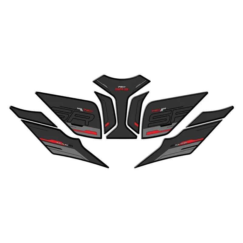 Suitable For 2025 CFMOTO 750SR-S Durable Rubber Tank Pad 3M Adhesive Weatherproof Anti-Wear Decorative Mod Parts