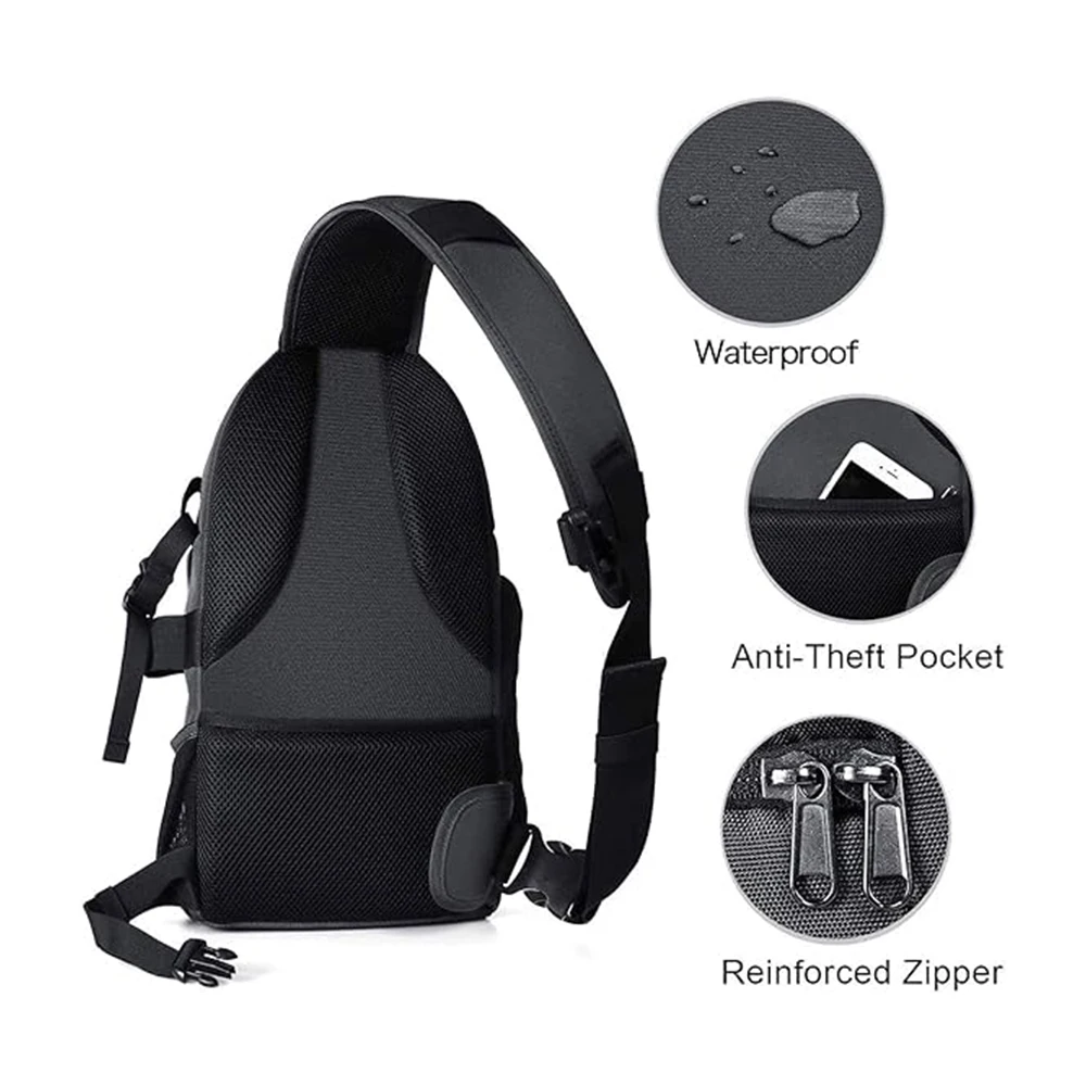 MOSISO Camera Sling Bag, DSLR/SLR/Mirrorless Camera Backpack Case Shockproof Photography Backpack with Tripod Holder