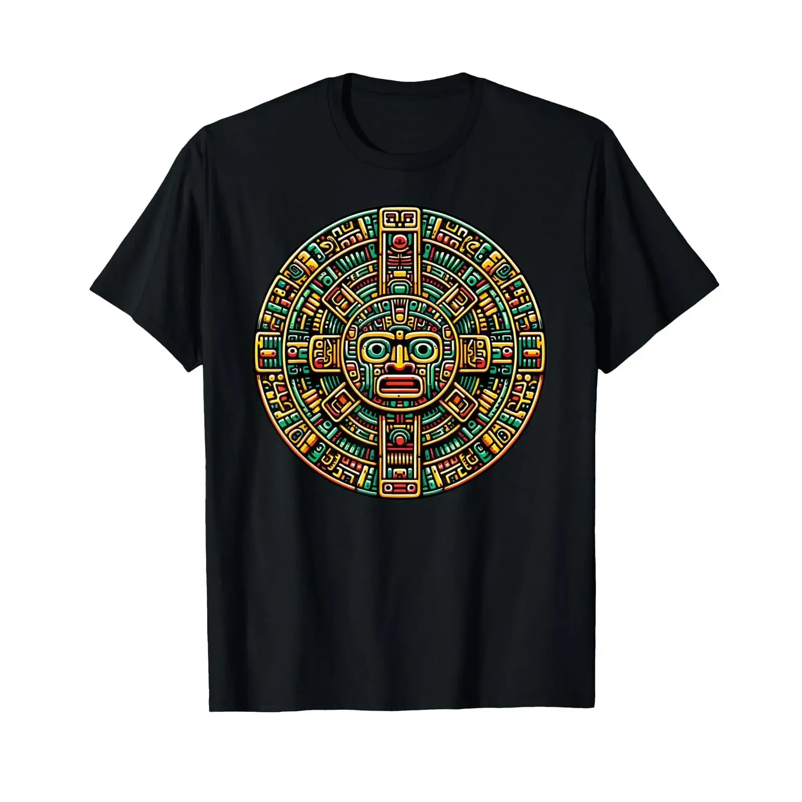 Aztec Calendar and Hispanic Mayan Heritage T Shirt vintage Washed Unisex Versatile Comfortable designer clothes fashion Casual