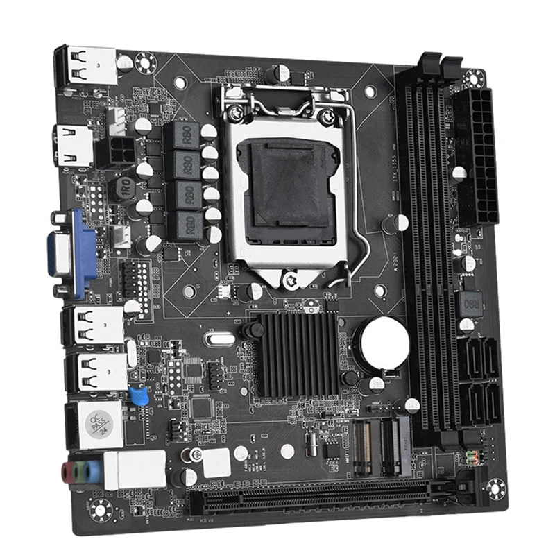 Placa-mãe de desktop itx h61 + I3-3220 + 1x ddr3 1600mhz 4g ram cpu lga 1155 suporte até 16gb ram slots 100m placa de rede