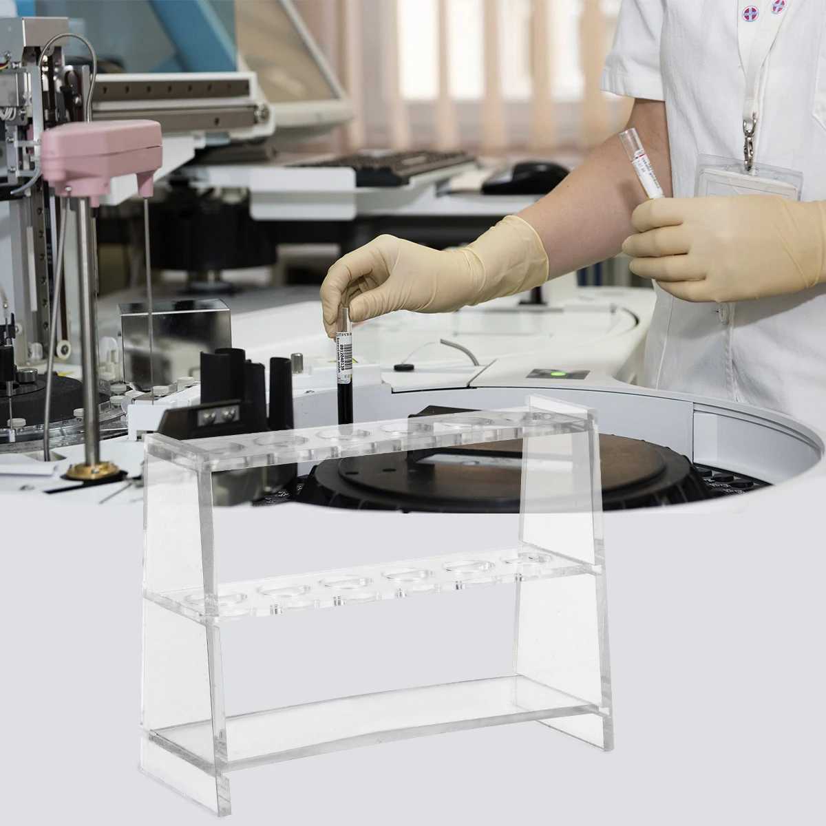 

1Set Test Tube Rack High Quality Clear Detachable Stand Laboratory Organizer Stable Holder School Laboratory Supplies