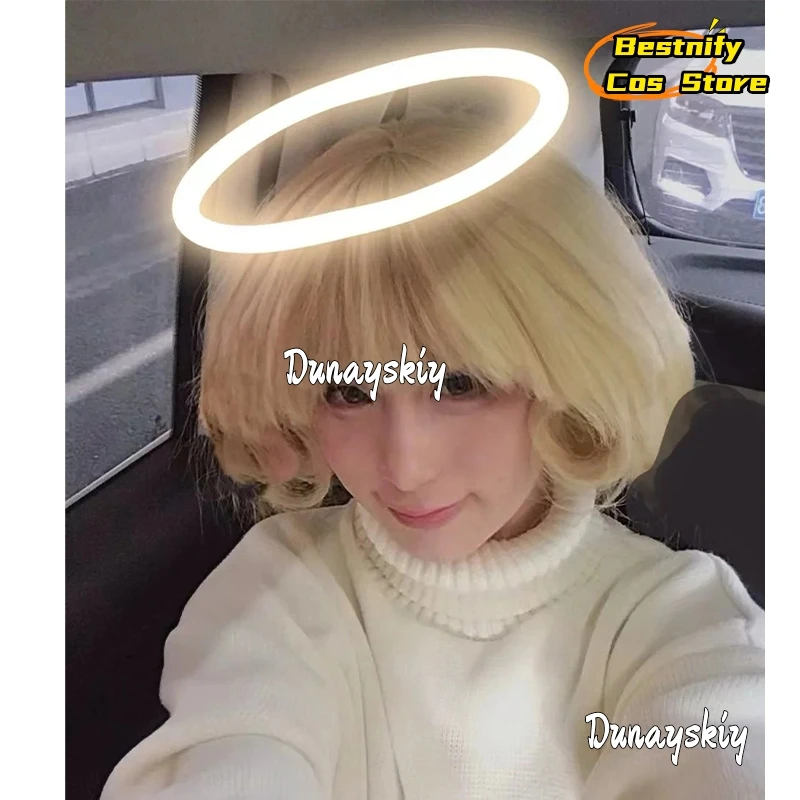 

Bestnify Cos*/Anime Jujuutsu Kaaisen Hana Kurusu Cosplay Wig Blonde Yellow Culry Hair Female Wigs Halloween Party Women Angel