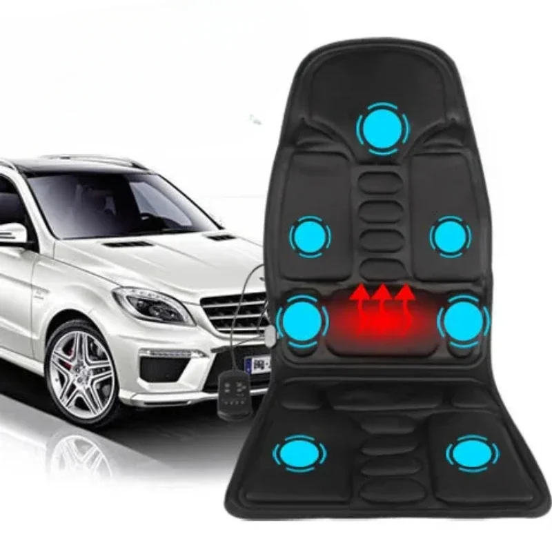 Car Massage Pad DualUse Vibration Massage Chair Cushion For Car Home FullBody Neck Waist Massager Portable Car Home Massager