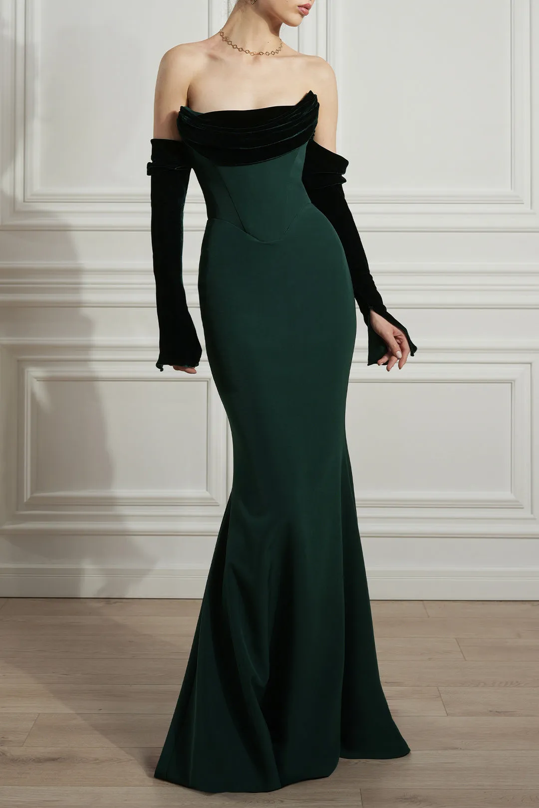 Robe de Soirée Élégante et Slim avec Manches pour Mariée, Tenue Éducative, Style Sirène, Multi-documents