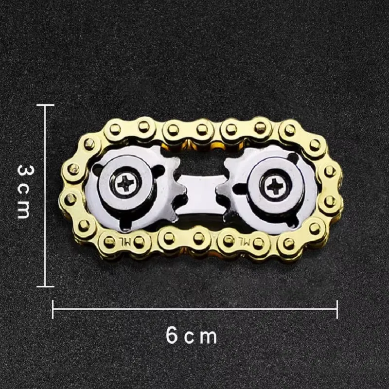 Tandwielen Vliegwiel Vingertop DIY Gyro Fidget Spinner Antistress Angst Metalen Fietskettingen EDC Speelgoed Voor Volwassen Kinderen