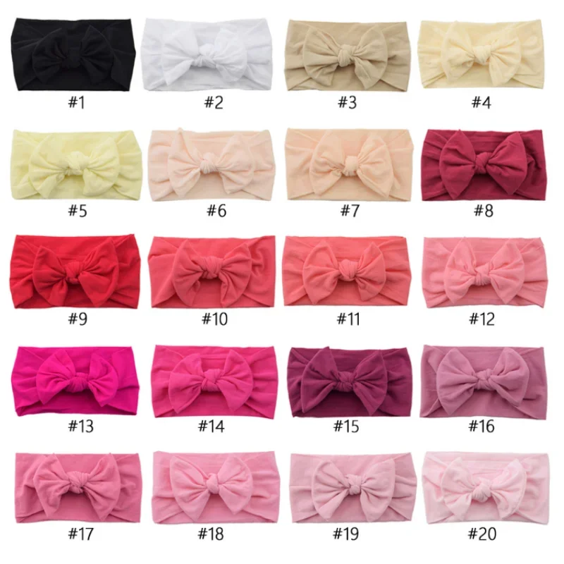 Baby Hair Accessories Nylon Bow Children's Hair Band Super Soft Wide Hair Hoop Baby Accessories  Headband for Baby Girl