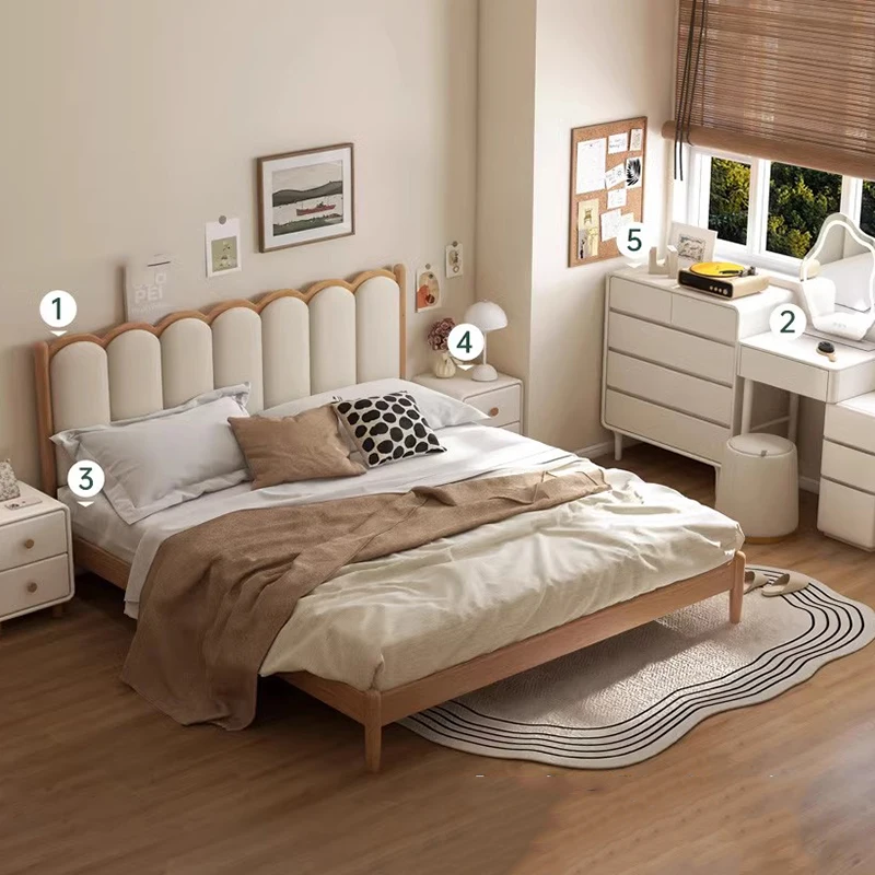 

Complete Cute Bedroom Set Space Saving Adults Modern Bed Set Loft Comfy Moveis Pra Quarto Queen Beds Furniture