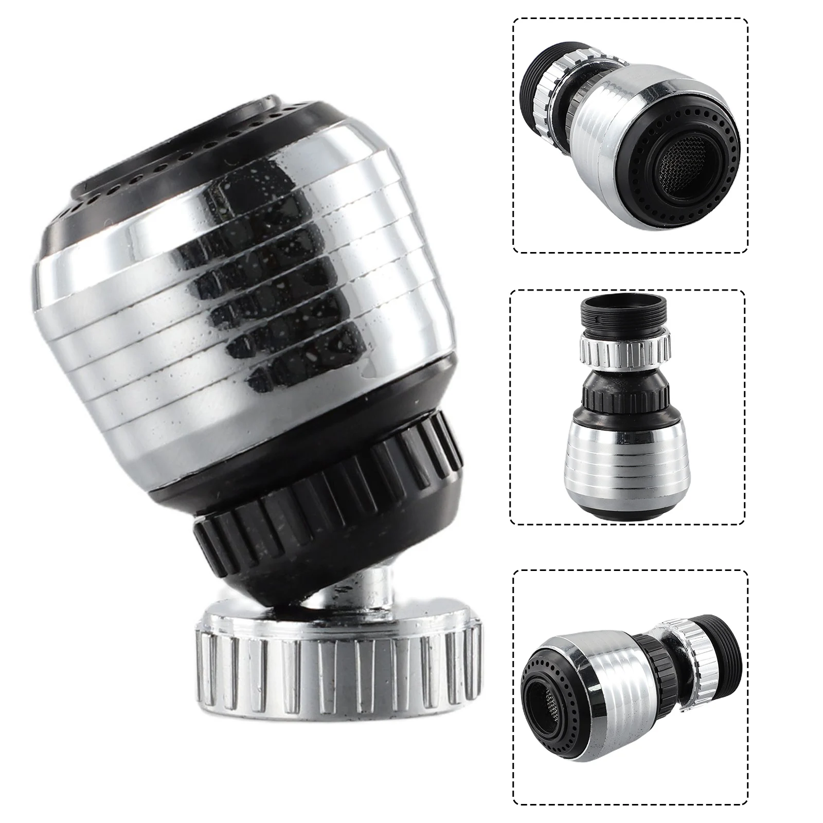 ABS chrome Faucet Splash Nozzle Sink Cleaning Rotatable Swivel Water Saving Tap Aerator Filter Kitchen Flexible