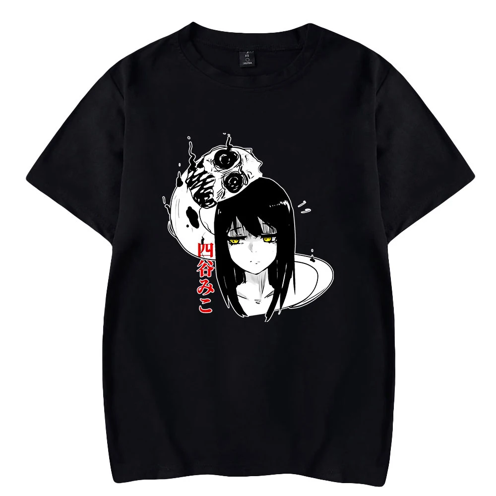 Mieruko-chan Merch T-shirt Loose short-sleeved Casual all-match Neutral T-shirts Kawaii Kids Tees Streetwear Clothes