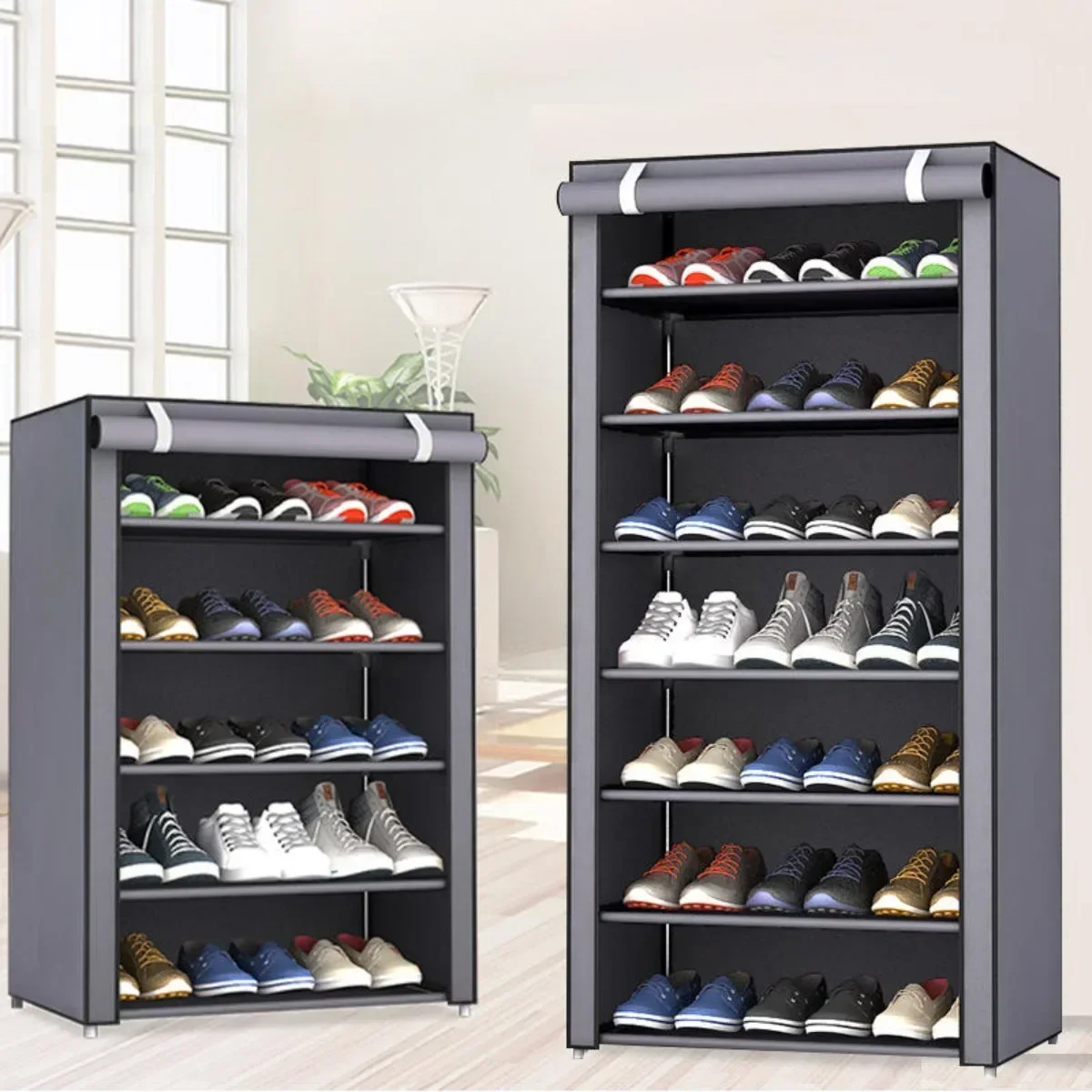 

Staub dichte Schuh ablage Rack Organizer mehr schicht ige Vlies Schuhe Lagers chrank Home platzsparende Schränke Schuh regal