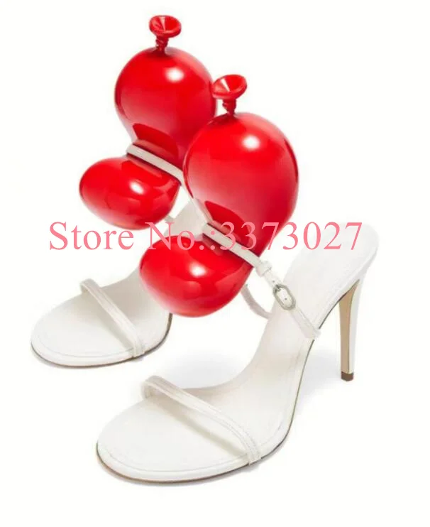 

New Summer Ballon Decor Lady Sandals Shoes Woman Fashion Thin Heel Casual Slippers Sexy Female Slip-on Pumps Runway Shoes