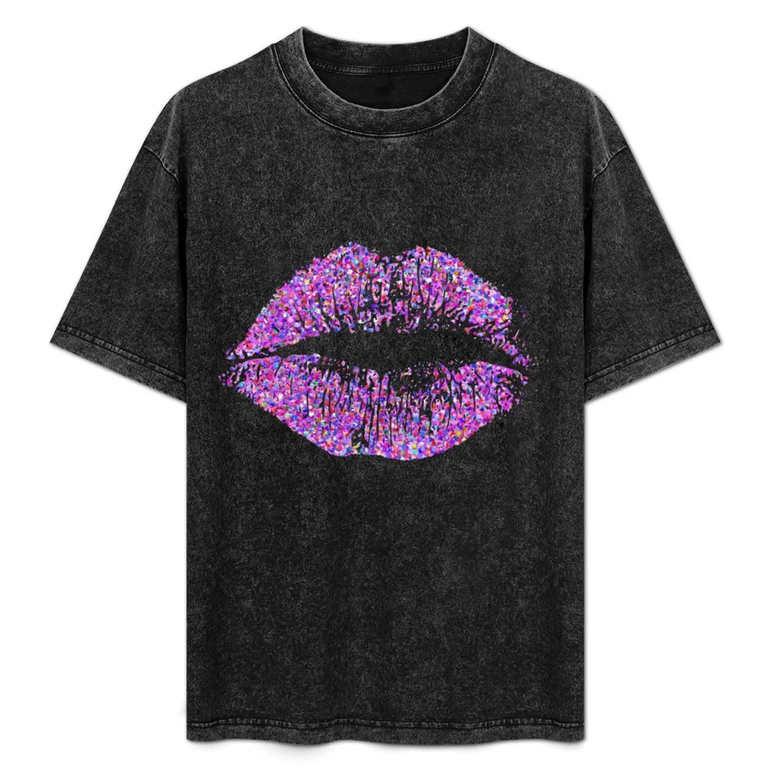 Stylish Multicolor Grit Glitter Lips #12 T-Shirt designer shirts sublime clothing for men