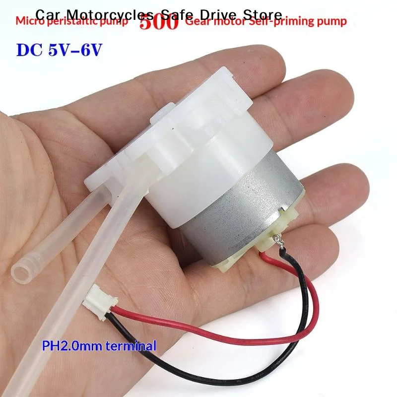 【M】1Pcs DC 5V 6V 500 Metal Brush Geared Motor Micro Peristaltic Pump Dosing Liquid Water Squeeze Pump For Lab Ink Sampling Pump