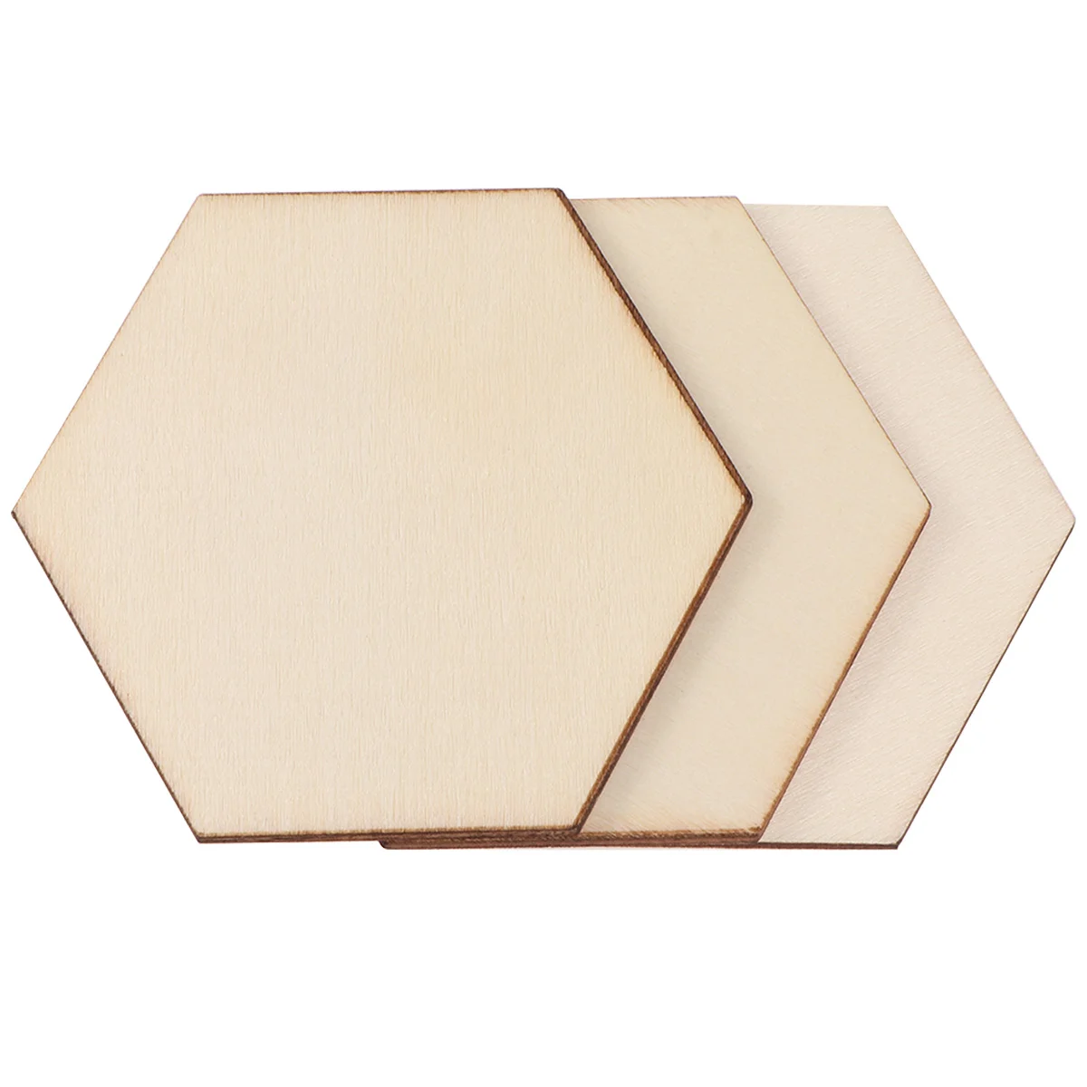 

25Pcs Hexagon Wooden Slices Eco Friendly Name Label Tag for Wedding Party Supplies Craft Gifts Premium Quality Wood