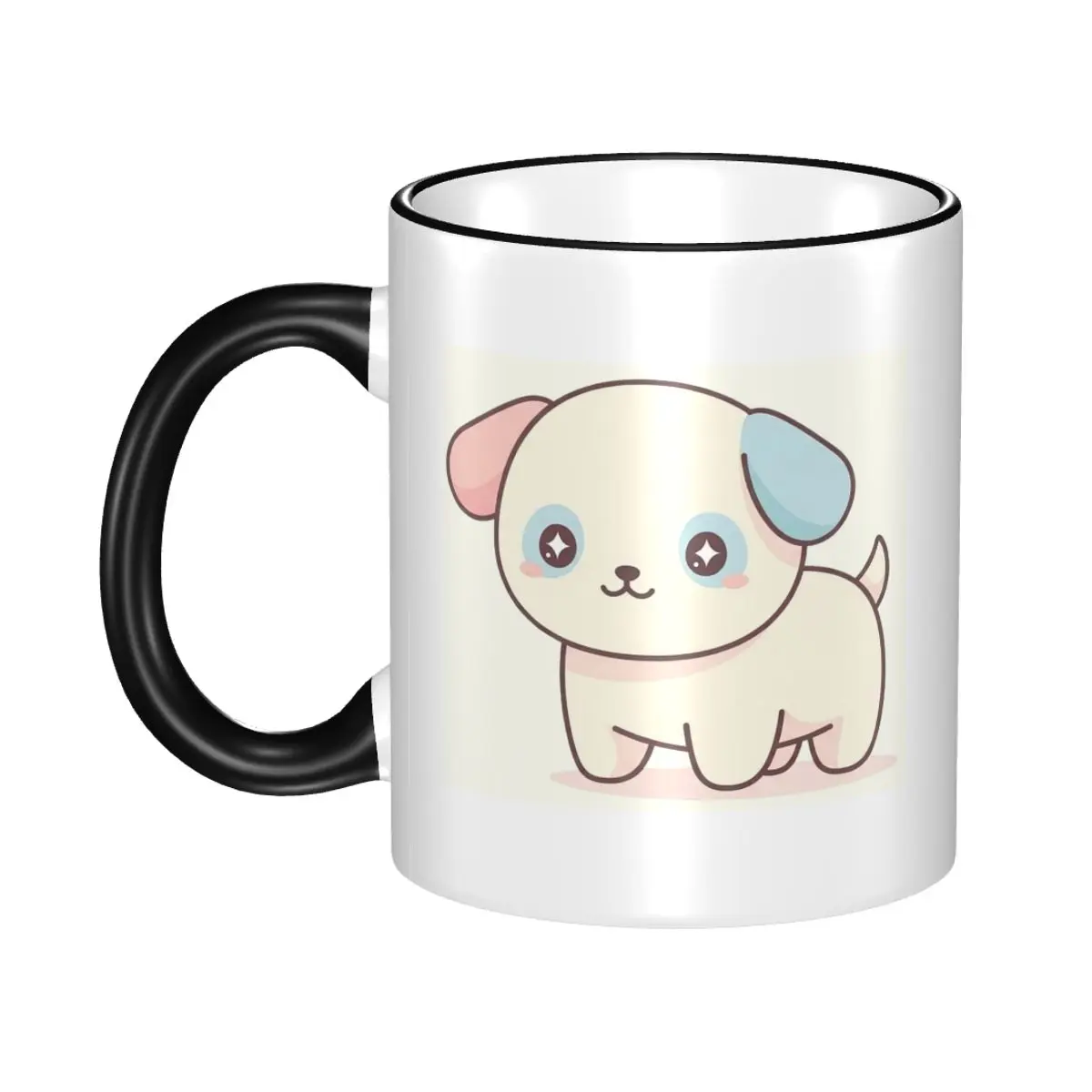 Kawaii Pastel Puppy Cute Chubby Dog In Soft Colors Mug Funny Ceramic Coffee Cups Tea Mugs Milk Cup Drinkware Gift for Woman Man