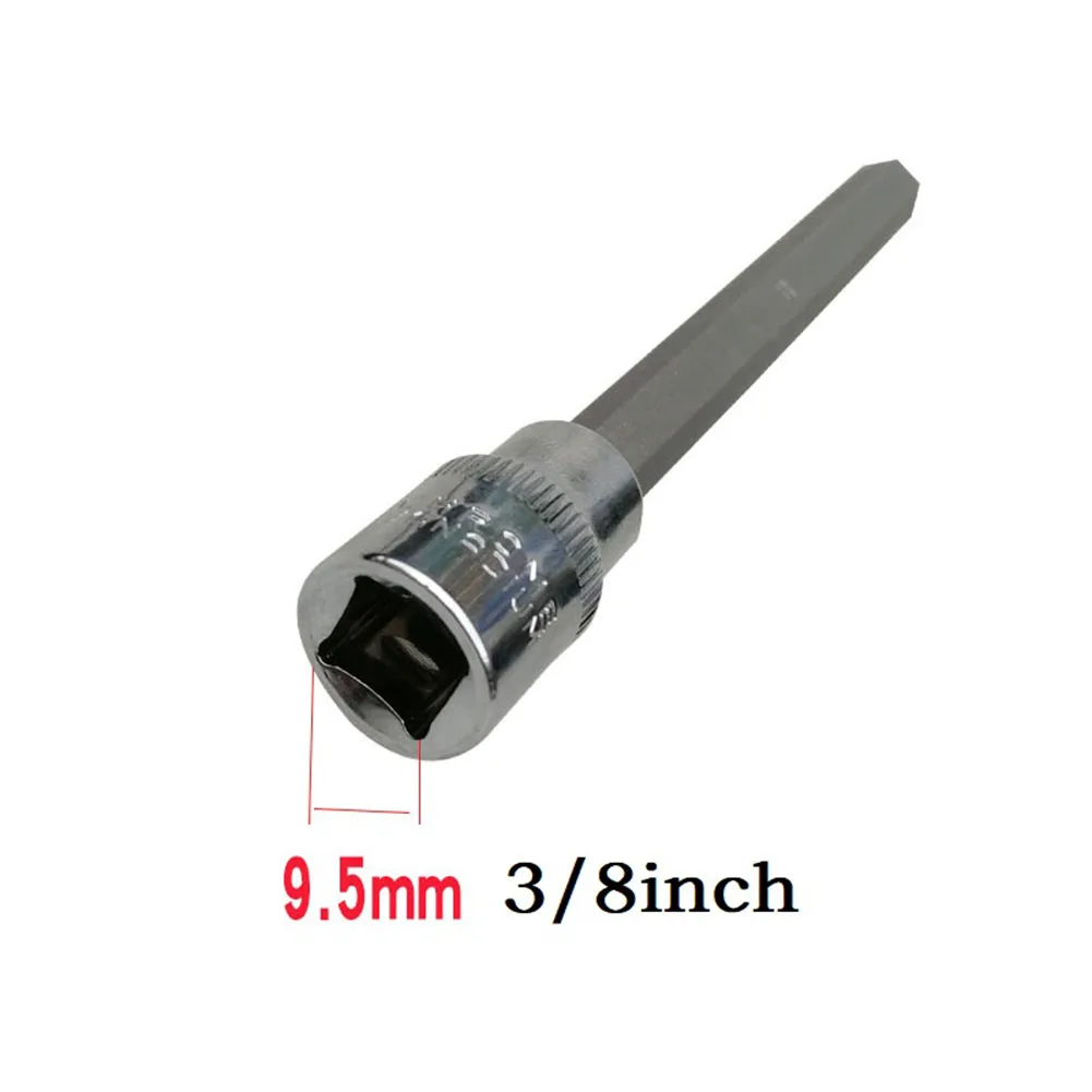 1pc 3/8 Inch Drive Wrench Socket Adapter Hex Screwdriver Bit Sockets Hand Tool Socket Joint Hexagonal Screwdriver H3-H10