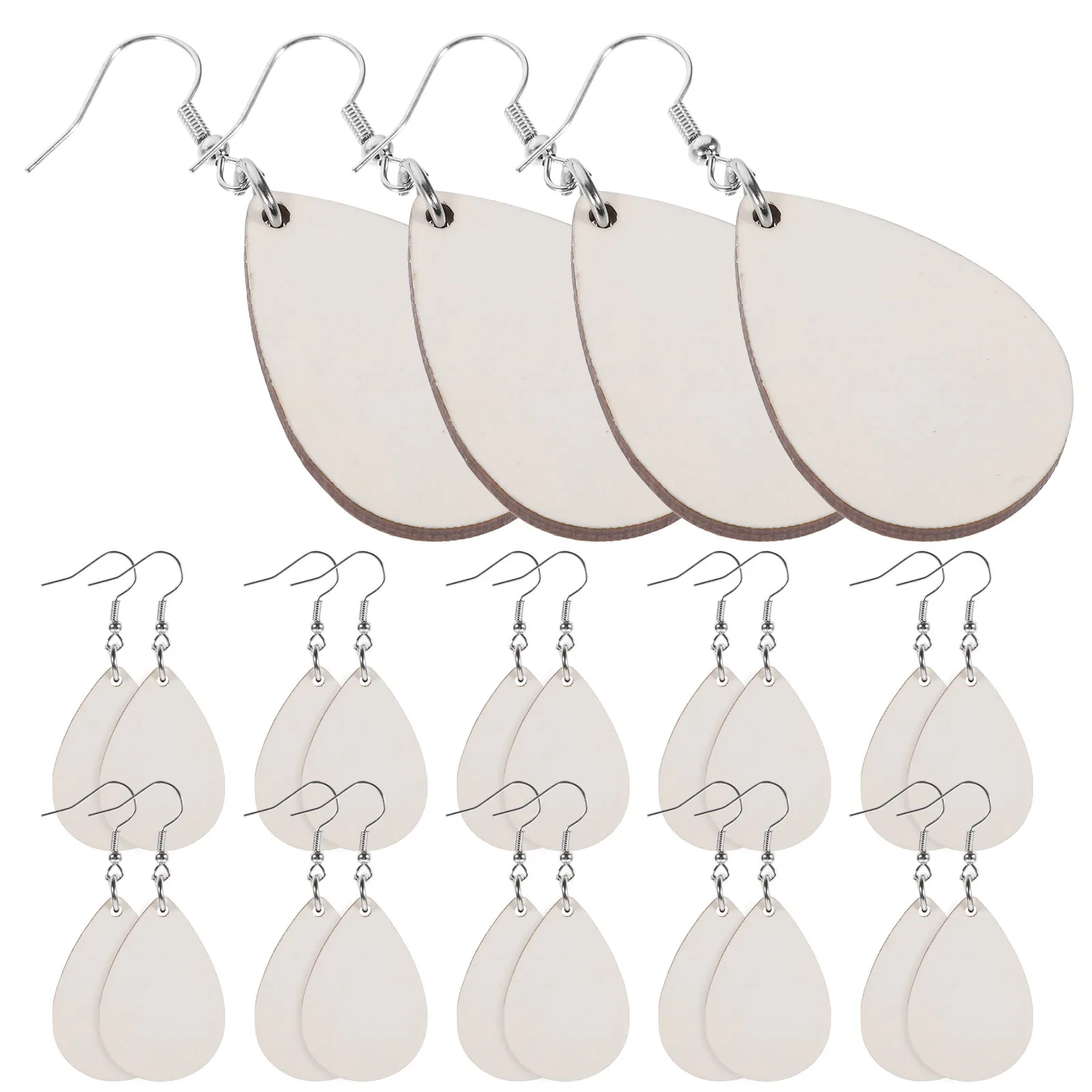 

30Pcs Wooden Sublimation Earring Blanks Bulk DIY Earring Making Kit for Women Handmade Jewelry Crafting Decoration Gift Idea