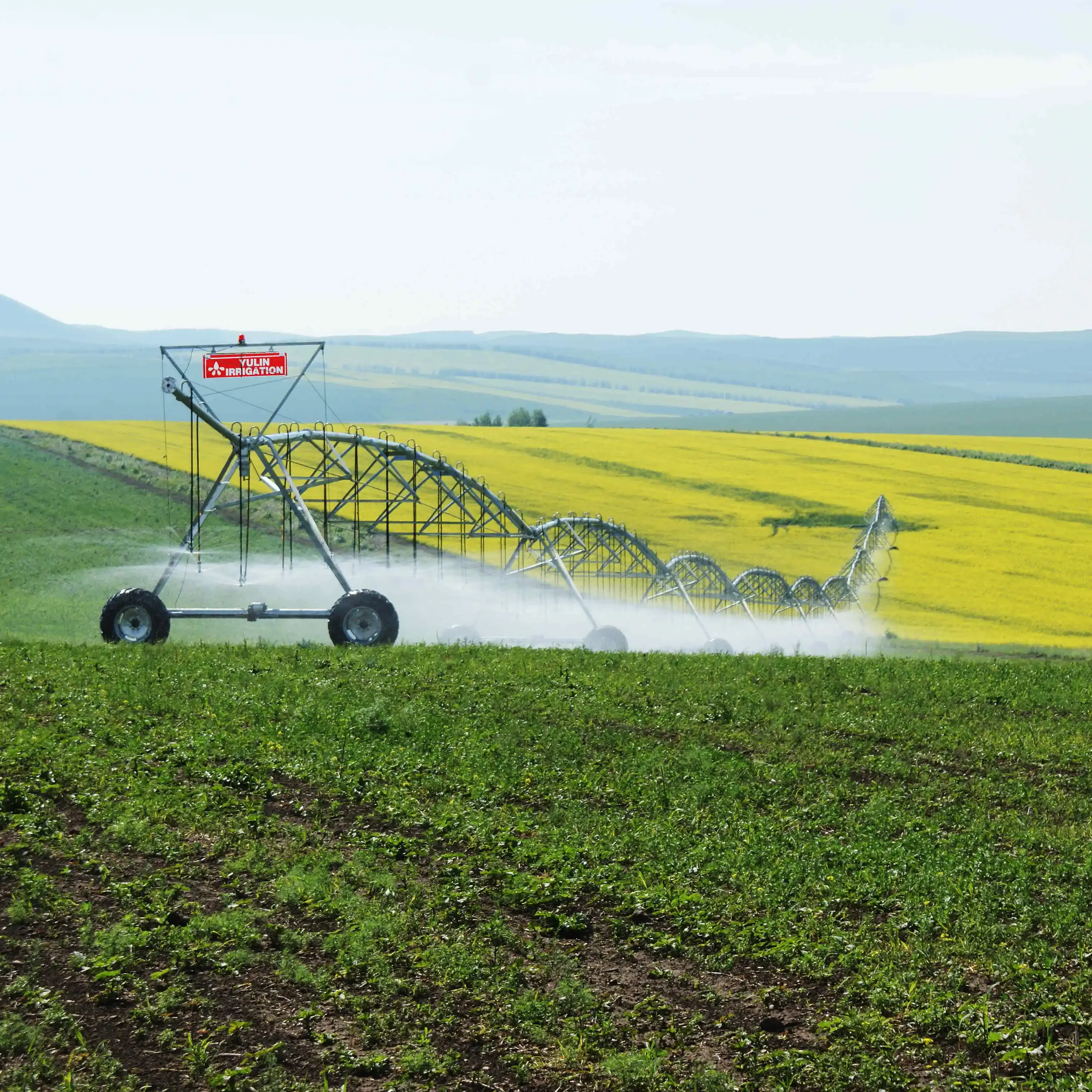 1-100 Hectare Agricultural Energy Saving Low Cost Central Pivot Irrigation System Solar or Pump  Movable Lateral Towing