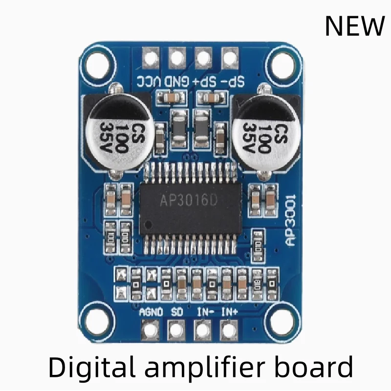 

New AP3001DC Voltage 8~24V High Efficiency Class D Digital Amplifier Board Audio Module 10W/20W/30W High Power Amplifier