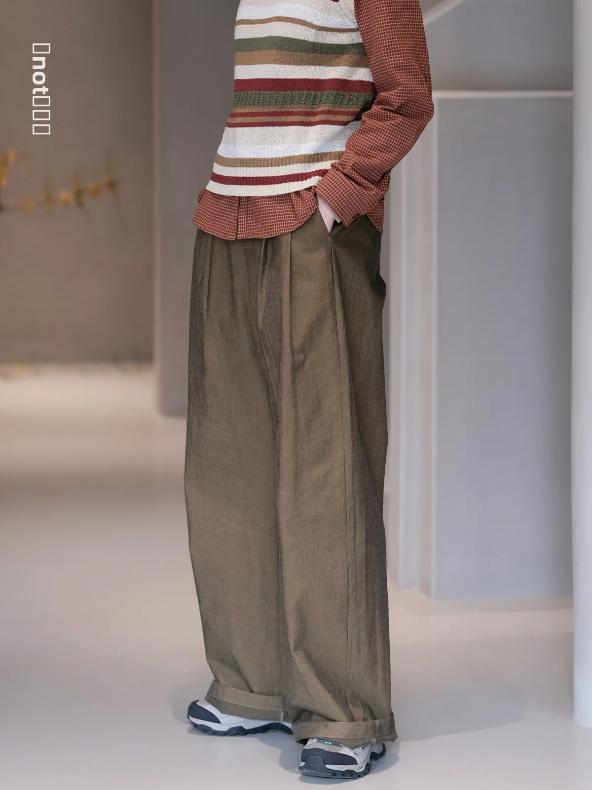 

Брюки женские прямого кроя с высокой талией, широкими штанинами, винтажные, повседневные, в пол, универсальные, для весеннего сезона