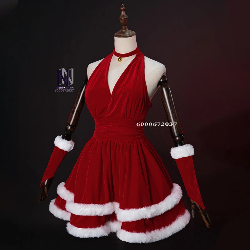 Hot Christmas Cos Clothe for Performance Sexy Dress New Year's Full Set with Hat Cosplay Costume for Women's Love Live Anime