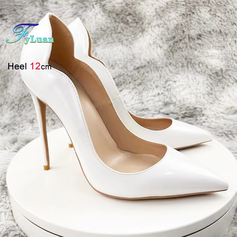 

Candy color Single Shoes Summer Women High Heels 8CM 10CM 12CM Stiletto Party Banquet Shoes V Cut Designer Pointed Pumps Size 46