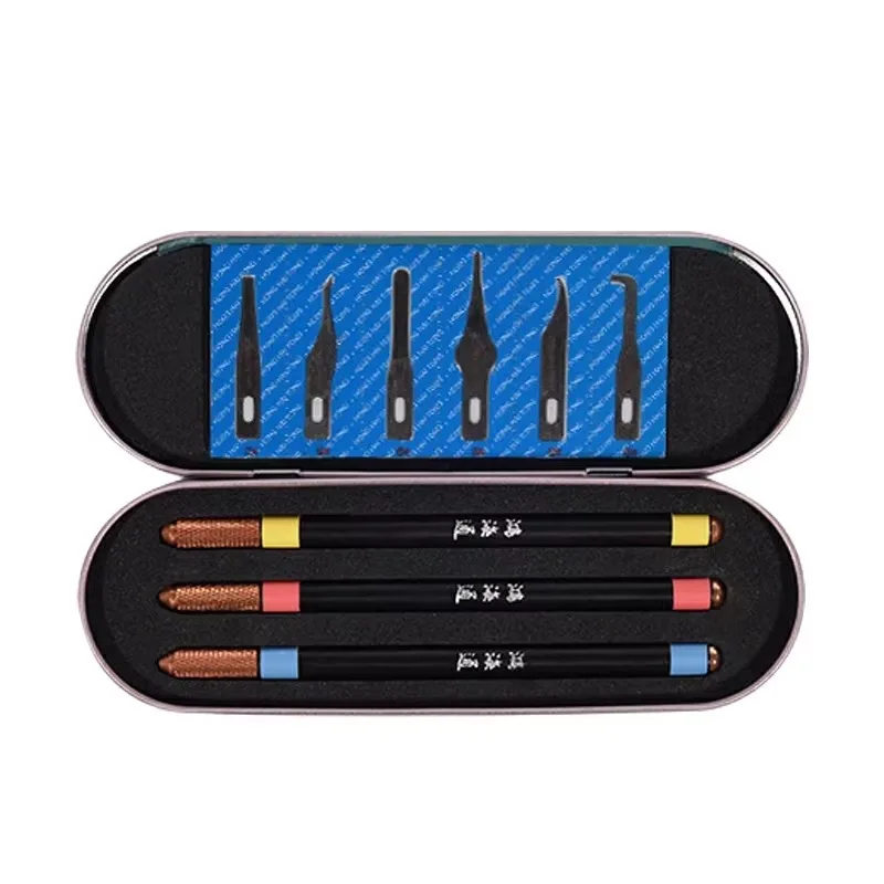 

Набор лезвий с ручкой для мобильного телефона, процессор IC, удаление клея, очистка, скребок, инструмент для ремонта ножа