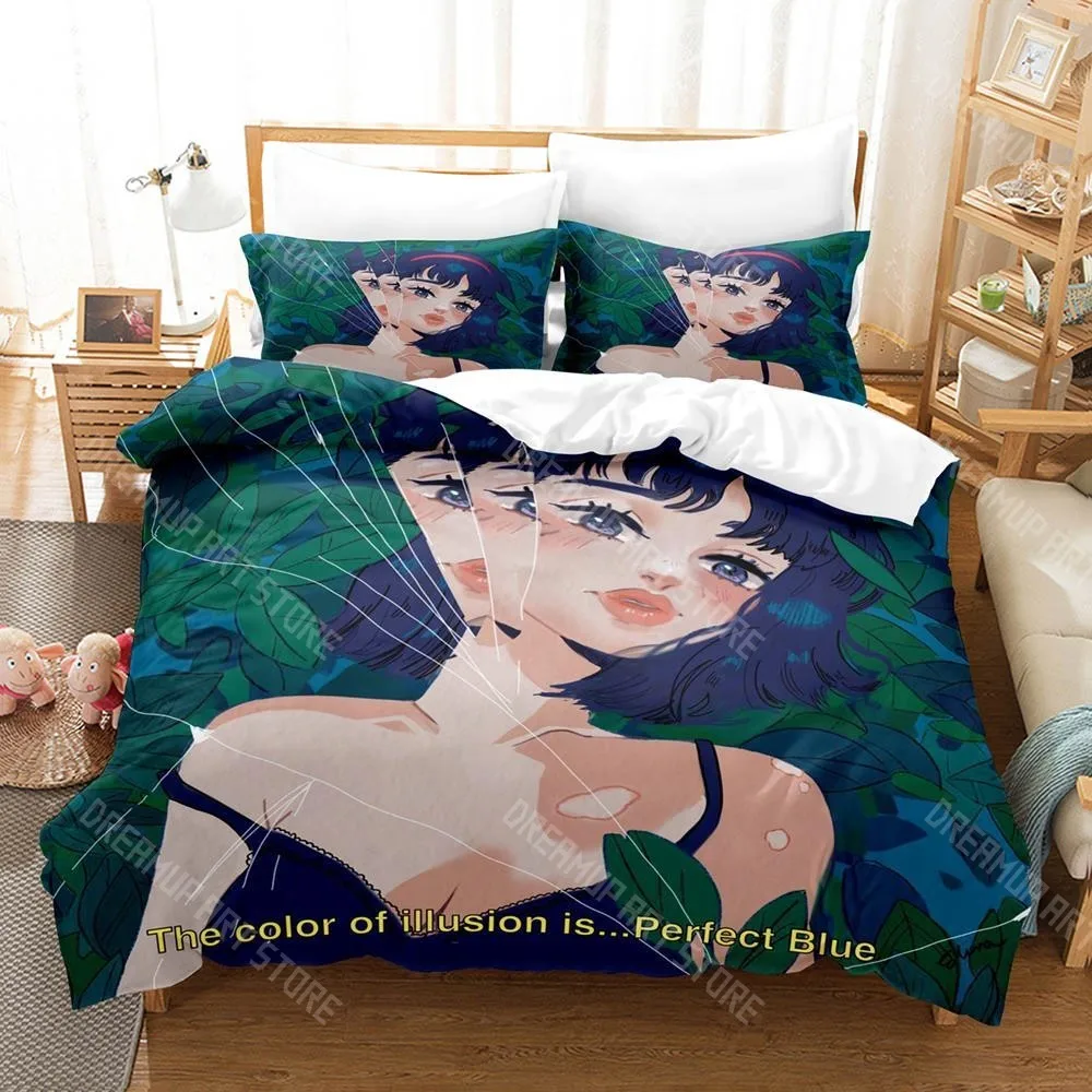 3D Printed Perfect Blue Bedding Set for Boys Girls Duvet Cover And Pillowcase Included Twin Queen King Full Single Double Sizes