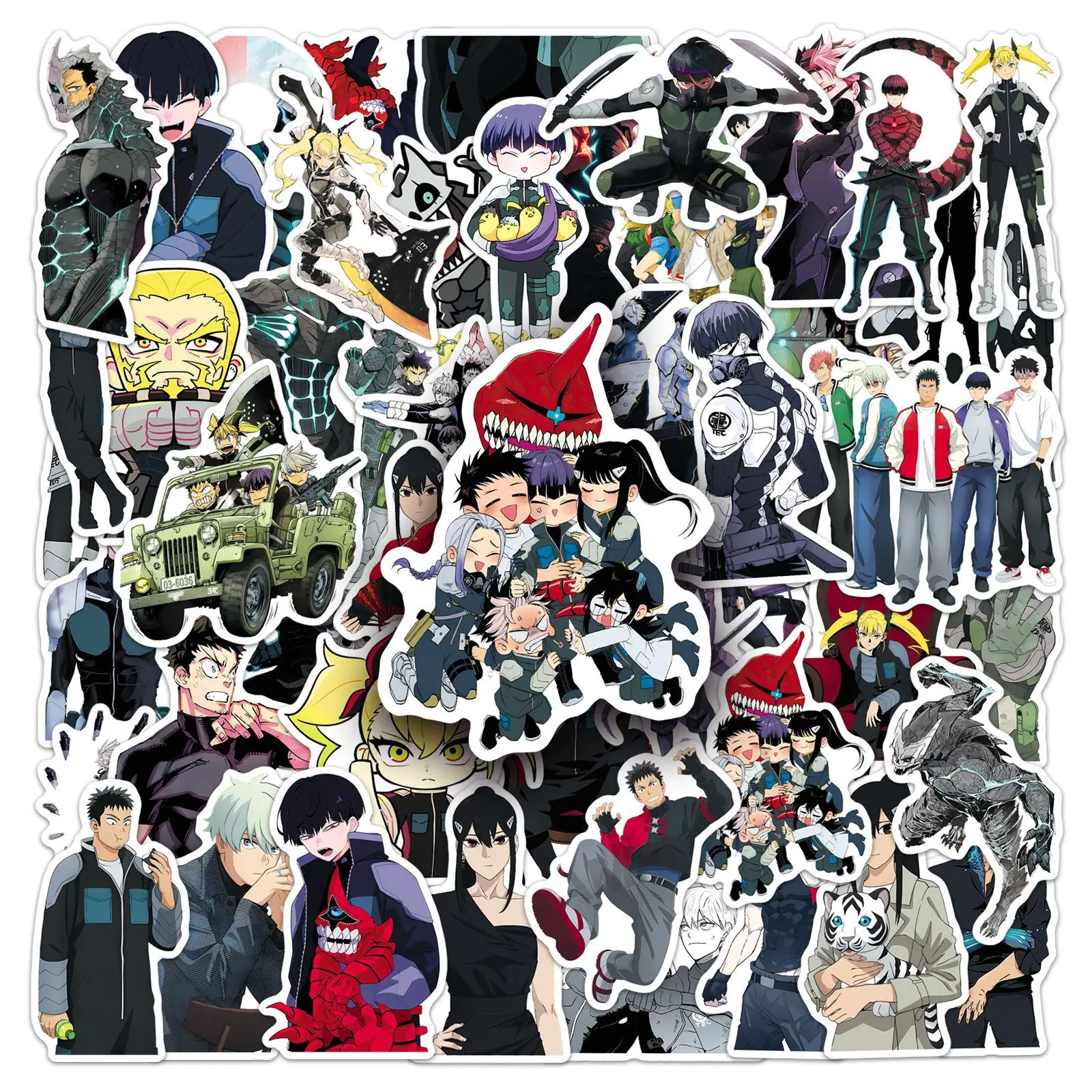 

50PCS Kaiju No. 8 Anime Stickers Cute Monster 8 Anime Character Hot-Blooded Cartoon DIY Decoration Waterproof Stickers Kids Toy