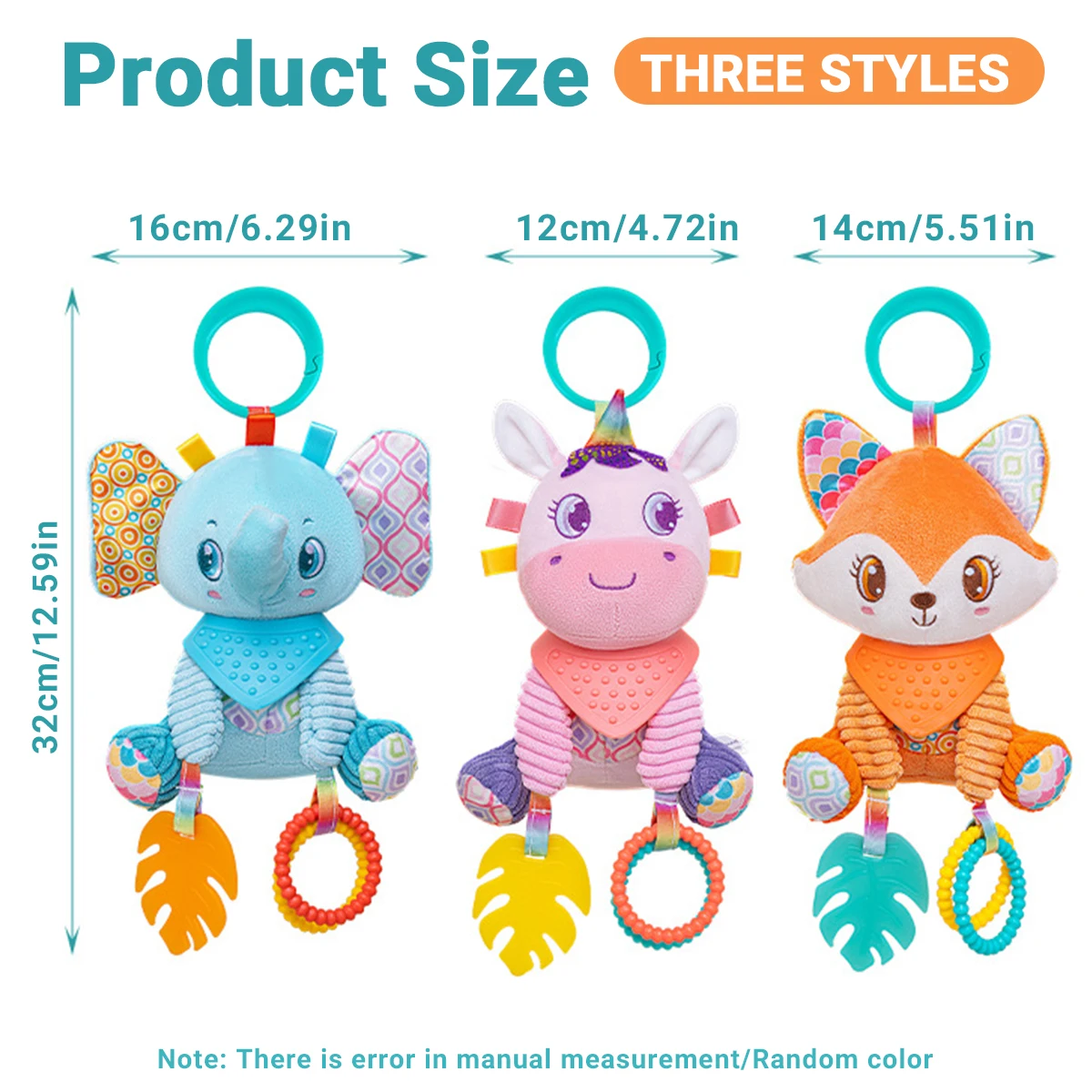 لينة معلقة التجعيد صار الحسية LearningToy عربة مقعد السيارة سرير السفر أفخم الحيوان الرياح الرنين مع عضاضة بنين بنات