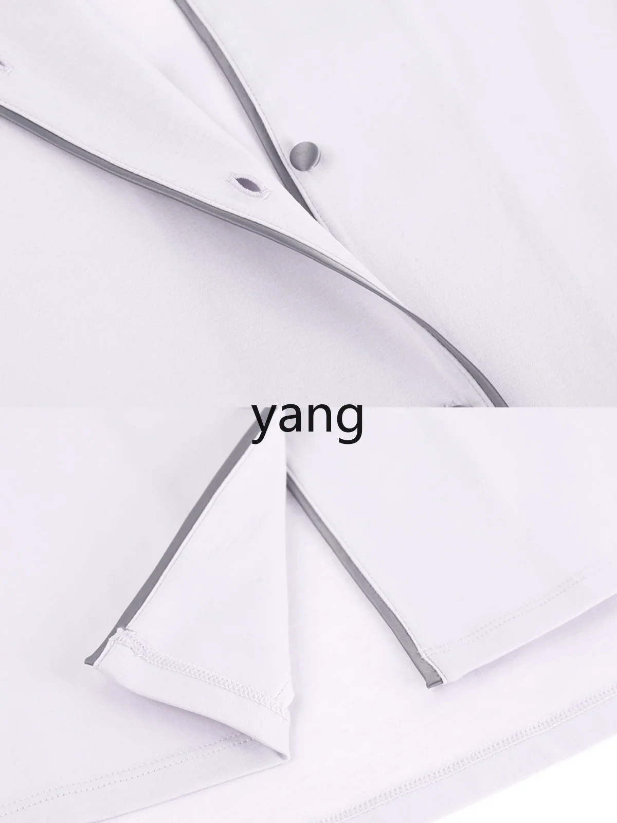 LMM pure cotton couple men's and women's loungewear suit comfortable contrasting color small lapel