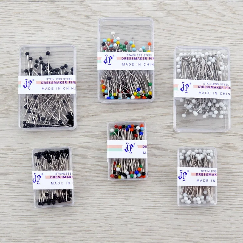 

Colorful Glass-Head Pins - Pearlized Dressmaker Pins for Fabric Positioning, Bulk Wholesale