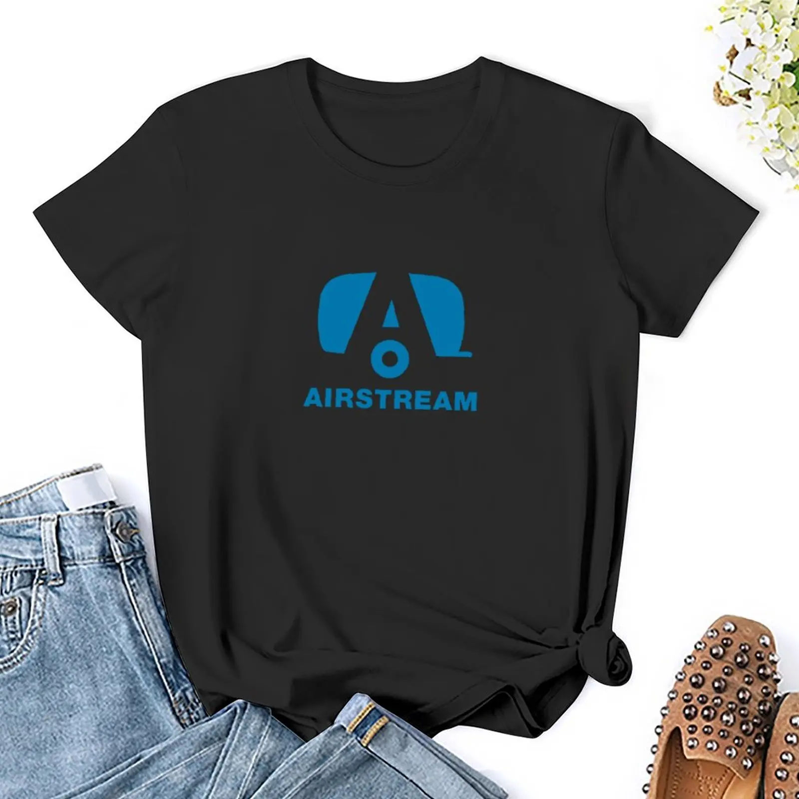 Airstream Camper Logo T-Shirt summer clothes anime clothes cute clothes tees oversized workout shirts for Women