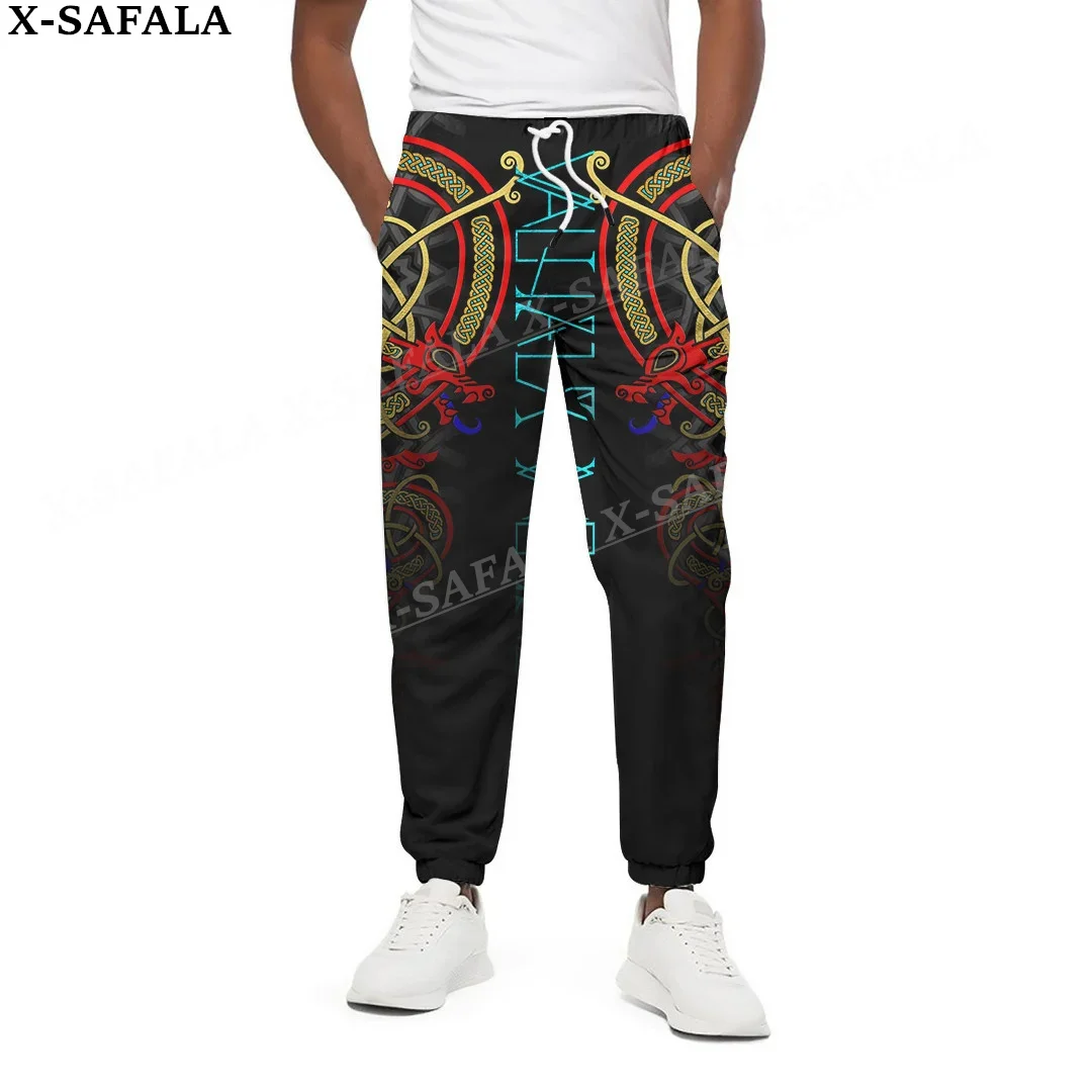 

Norse Mythology Vegvisir Viking Symbol 3D Print Trousers Men Sweatpants Casual Long Joggers Streetwear Autumn Sports Pants-2