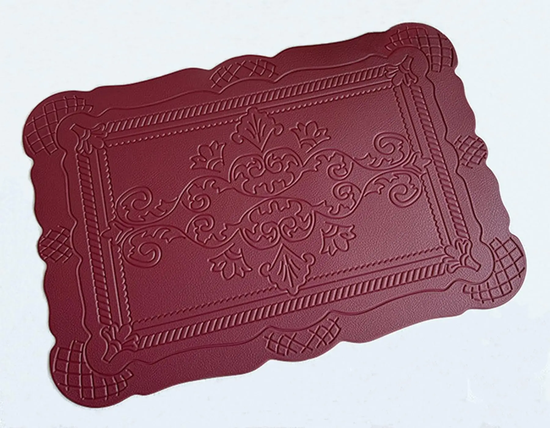 

Faux Leather Placemats,Rectangle Heat Resistant Table Mats, Non-Slip Oil & Waterproof Washable Place Mats for Home 12''x18''