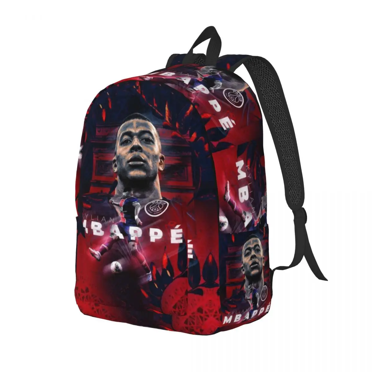 KM Kylian Mbappe For Girls Boys Large Capacity Student Backpack Lightweight waterproof Backpack 15.7in 17.7in