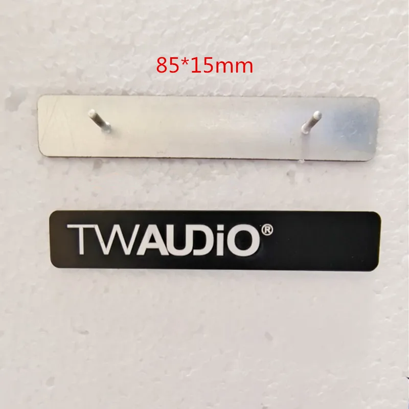 Universal TW Aluminium Signage Sign OEM LOGO Nameplate For Audio Amplifier Speaker Loudspeaker Horn 85*15mm