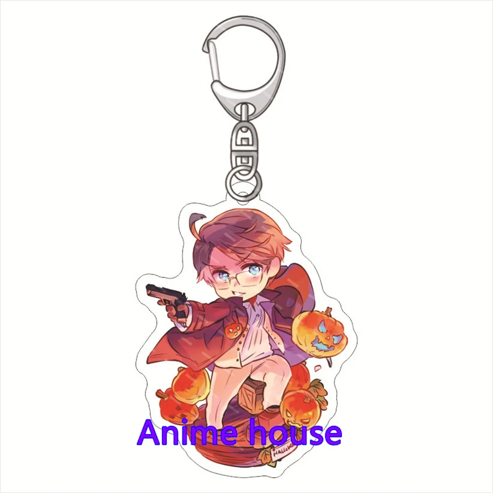 GAME Hetalia Axis Powers Acrylic Keychain Kirkland APH Anime Keyrings Italy France Figure Model Plate Cosplay Toy for Gift