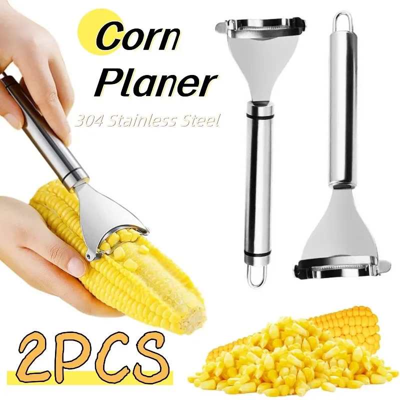 

Stainless Steel Corn Stripper Corns Threshing Corn Thresher Peeler Corn Kerneler Peeler Fruit Vegetable Kitchen Gadgets