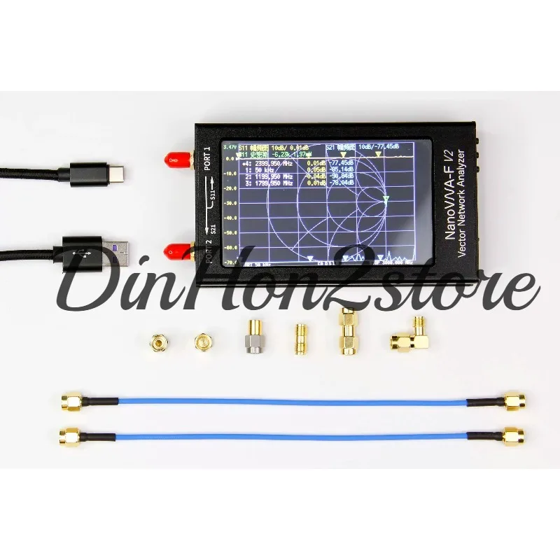 NanoVNA-V2 F 10k-3G Vector Network Analyzer 4.3 inch HF VHF UHF